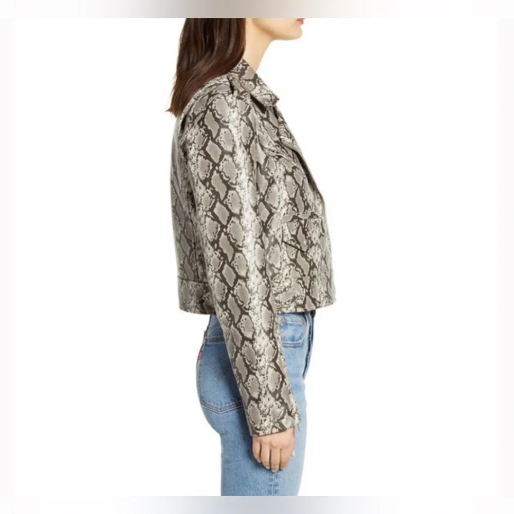 Blank NYC Faux Leather Moto Jacket Sz M - Picture 2 of 8